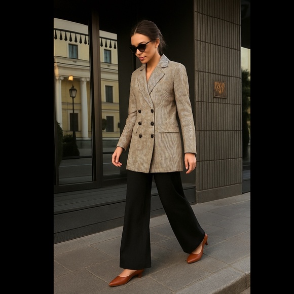 Vintage Long Double Breasted Blazer - Picture 8 of 9